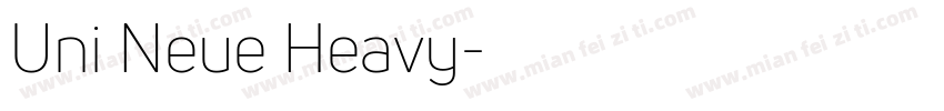 Uni Neue Heavy字体转换
